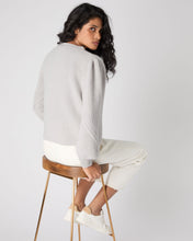 Load image into Gallery viewer, N.Peal Women&#39;s Metal Trim Cashmere Cardigan Pebble Grey
