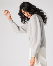 Load image into Gallery viewer, N.Peal Women&#39;s Metal Trim Cashmere Cardigan Pebble Grey
