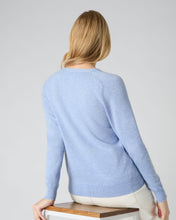 Load image into Gallery viewer, N.Peal Women&#39;s Lara V Neck Cashmere Cardigan Cornflower Blue
