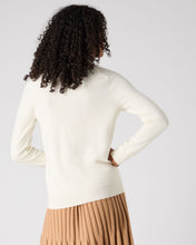 Load image into Gallery viewer, N.Peal Women's Lara V Neck Cashmere Cardigan New Ivory White
