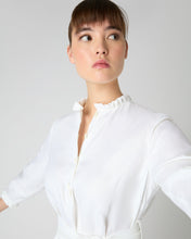 Load image into Gallery viewer, N.Peal Women&#39;s Iris Ruffle Linen Dress White
