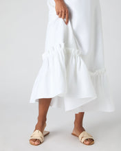 Load image into Gallery viewer, N.Peal Women&#39;s Sofia Ruffle Linen Skirt White

