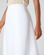 Load image into Gallery viewer, N.Peal Women&#39;s Sofia Ruffle Linen Skirt White
