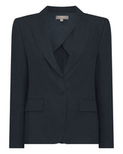 Load image into Gallery viewer, N.Peal Women&#39;s Chloe Linen Jacket Navy Blue
