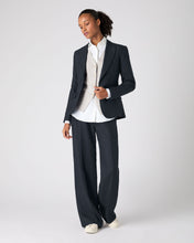 Load image into Gallery viewer, N.Peal Women&#39;s Chloe Linen Jacket Navy Blue
