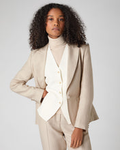 Load image into Gallery viewer, N.Peal Women&#39;s Chloe Linen Jacket Oat Brown
