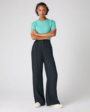 Load image into Gallery viewer, N.Peal Women's Florence Linen Trouser Navy Blue
