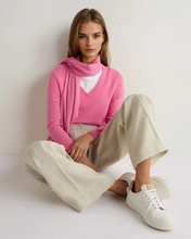 Load image into Gallery viewer, N.Peal Women's Pashmina Cashmere Stole Camellia Pink
