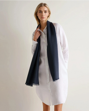 Load image into Gallery viewer, N.Peal Women's Pashmina Cashmere Stole Indigo Blue
