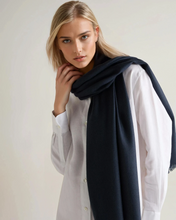 Load image into Gallery viewer, N.Peal Women's Pashmina Cashmere Stole Indigo Blue
