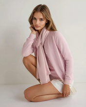 Load image into Gallery viewer, N.Peal Women's Pashmina Cashmere Shawl Blossom Pink
