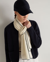 Load image into Gallery viewer, N.Peal Women's Tipped Cashmere Pashmina New Ivory White
