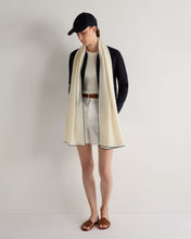 Load image into Gallery viewer, N.Peal Women's Tipped Cashmere Pashmina New Ivory White
