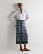 Load image into Gallery viewer, N.Peal Women's Geometic Pashmina Navy Blue
