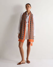 Load image into Gallery viewer, N.Peal Women's Geometic Pashmina Orange

