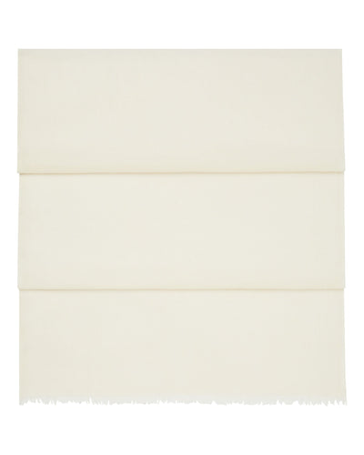 N.Peal Women's Soft Knit Cashmere Shawl Ivory White