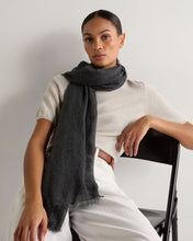 Load image into Gallery viewer, N.Peal Women&#39;s Soft Knit Cashmere Shawl Mid Grey
