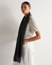 Load image into Gallery viewer, N.Peal Women&#39;s Soft Knit Cashmere Shawl Mid Grey
