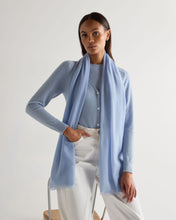 Load image into Gallery viewer, N.Peal Women&#39;s Soft Knit Cashmere Shawl Sea Mist Blue
