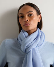 Load image into Gallery viewer, N.Peal Women&#39;s Soft Knit Cashmere Shawl Sea Mist Blue
