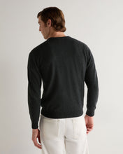 Load image into Gallery viewer, N.Peal Men's Burlington V Neck Cashmere Jumper Dark Charcoal Grey

