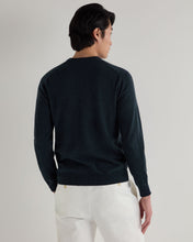 Load image into Gallery viewer, N.Peal Men's Burlington V Neck Cashmere Jumper Indigo Blue

