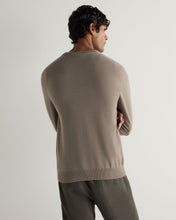 Load image into Gallery viewer, N.Peal Men's Burlington V Neck Cashmere Jumper Vintage Khaki Green
