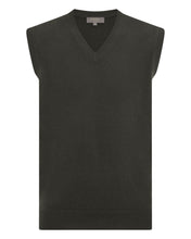 Load image into Gallery viewer, N.Peal Men's Westminster Cashmere Slipover Arabica Khaki Green
