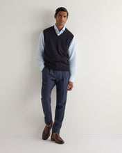 Load image into Gallery viewer, N.Peal Men's Westminster Cashmere Slipover Indigo Blue
