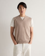Load image into Gallery viewer, N.Peal Men's Westminster Cashmere Slipover Oatmeal Brown
