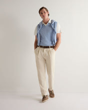 Load image into Gallery viewer, N.Peal Men's Westminster Cashmere Slipover Sea Mist Blue
