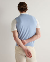 Load image into Gallery viewer, N.Peal Men's Westminster Cashmere Slipover Sea Mist Blue
