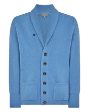 Load image into Gallery viewer, N.Peal Men's Kensington Cashmere Cardigan Provence Blue
