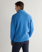 Load image into Gallery viewer, N.Peal Men's Kensington Cashmere Cardigan Provence Blue
