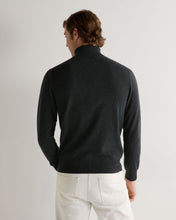 Load image into Gallery viewer, N.Peal Men's Trafalgar Roll Neck Cashmere Jumper Dark Charcoal Grey
