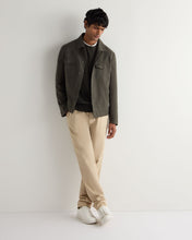 Load image into Gallery viewer, N.Peal Men's Oxford Round Neck Cashmere Jumper Arabica Khaki Green
