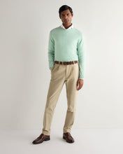 Load image into Gallery viewer, N.Peal Men's Oxford Round Neck Cashmere Jumper Dusty Teal Green
