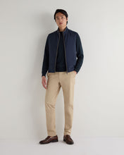Load image into Gallery viewer, N.Peal Men's Oxford Round Neck Cashmere Jumper Indigo Blue
