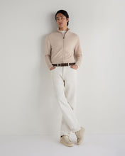 Load image into Gallery viewer, N.Peal Men's Knightsbridge Full Zip Cashmere Jumper Ecru White
