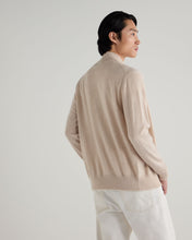 Load image into Gallery viewer, N.Peal Men's Knightsbridge Full Zip Cashmere Jumper Ecru White
