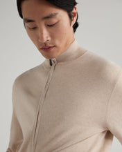 Load image into Gallery viewer, N.Peal Men's Knightsbridge Full Zip Cashmere Jumper Ecru White
