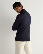 Load image into Gallery viewer, N.Peal Men's Hyde Fine Gauge Cashmere Full Zip Jumper Navy Blue

