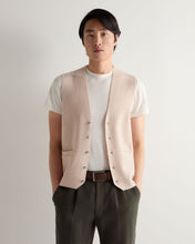 Load image into Gallery viewer, N.Peal Men's Chelsea Cashmere Waistcoat Ecru White
