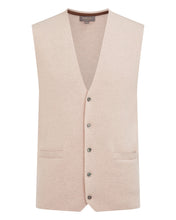 Load image into Gallery viewer, N.Peal Men's Chelsea Cashmere Waistcoat Ecru White

