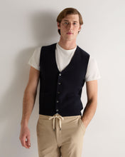 Load image into Gallery viewer, N.Peal Men's Chelsea Cashmere Waistcoat Indigo Blue
