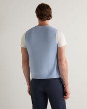 Load image into Gallery viewer, N.Peal Men's Chelsea Cashmere Waistcoat Sea Mist Blue
