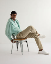 Load image into Gallery viewer, N.Peal Men's Carnaby Half Zip Cashmere Jumper Dusty Teal Green
