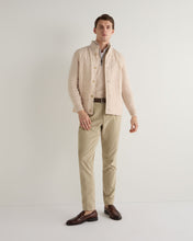 Load image into Gallery viewer, N.Peal Men's Carnaby Half Zip Cashmere Jumper Ecru White
