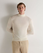 Load image into Gallery viewer, N.Peal Men's Fine Gauge Cashmere Turtle Neck Jumper New Ivory White
