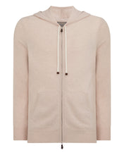 Load image into Gallery viewer, N.Peal Men's Ladbroke Cashmere Hoodie Ecru White
